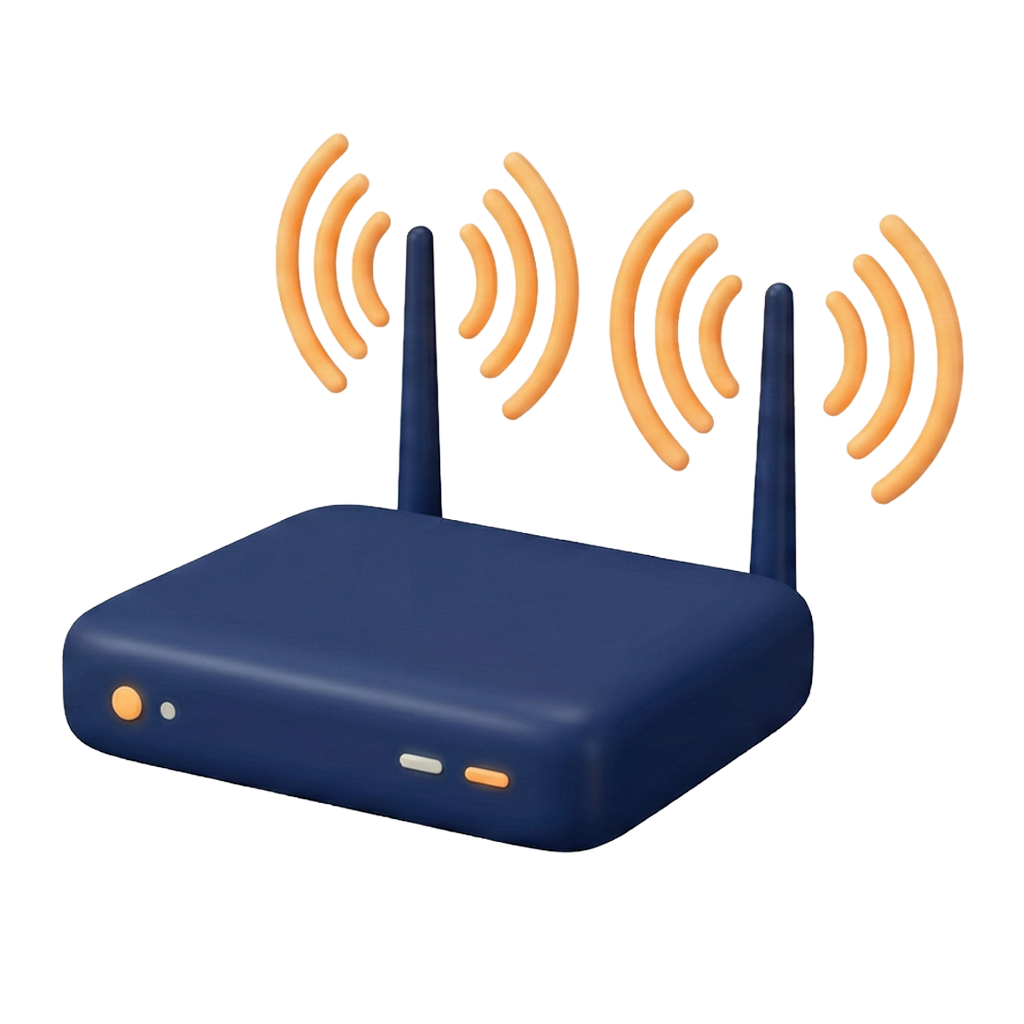 Internet och Wi-Fi support med router och nätverksinstallation