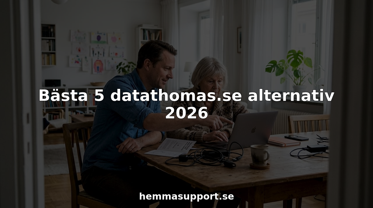 En IT-supportspecialist hjälper en kund på plats hemma i Göteborg.