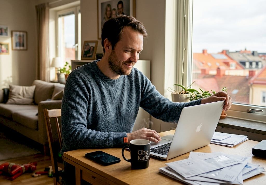 Jag jobbar med IT-säkerhet hemifrån i Göteborg.