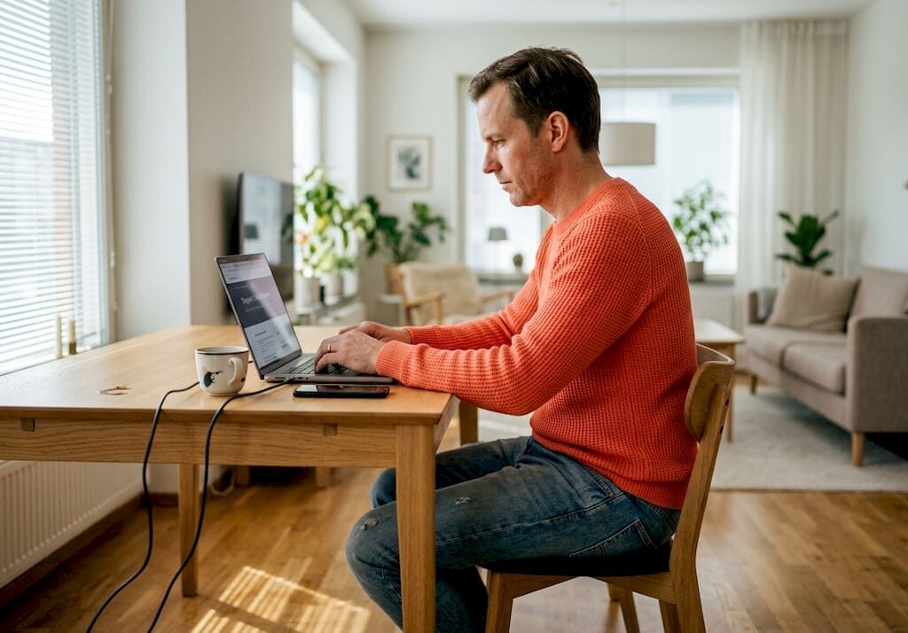 När man sitter hemma vid laptopen är det vanligt att använda VPN för extra säkerhet.