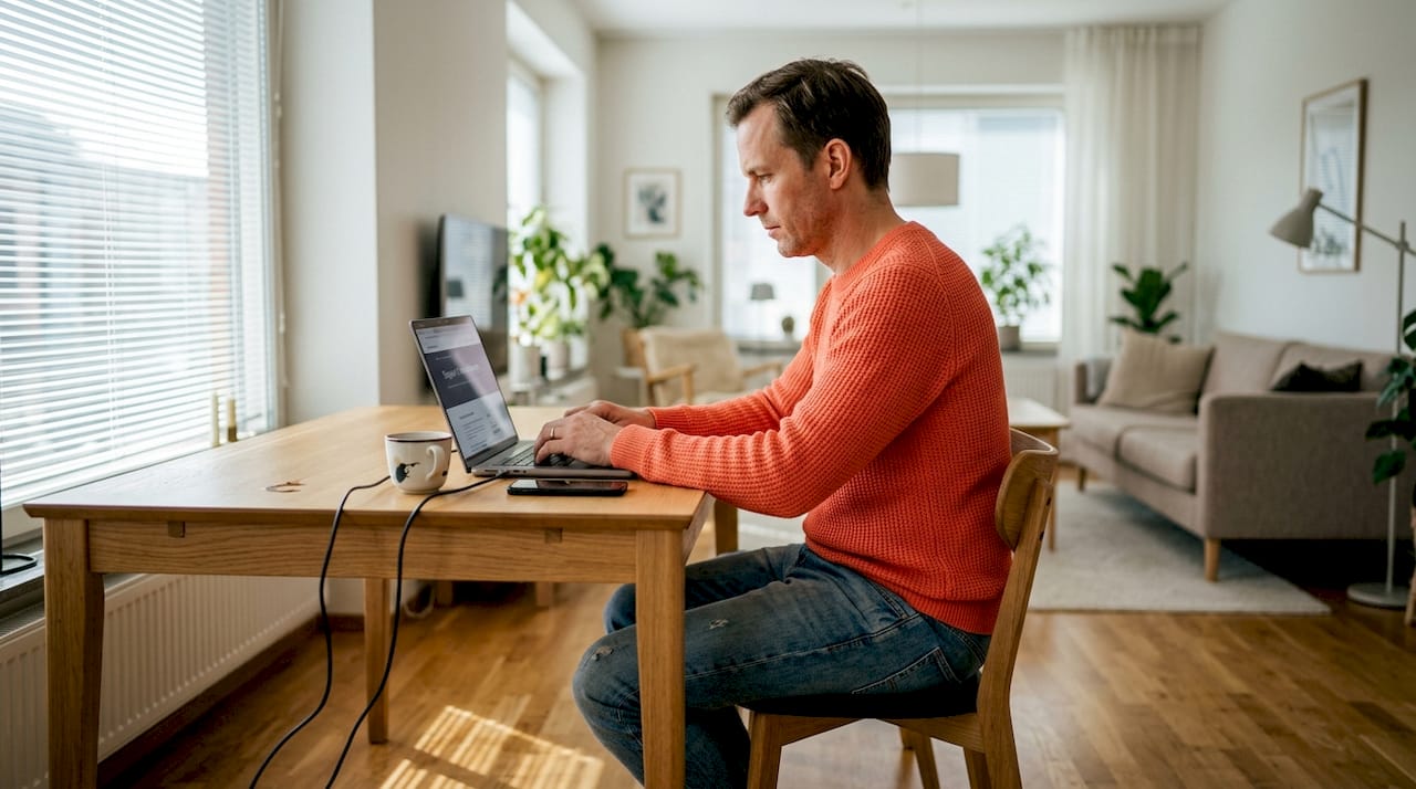 När man sitter hemma vid laptopen är det vanligt att använda VPN för extra säkerhet.