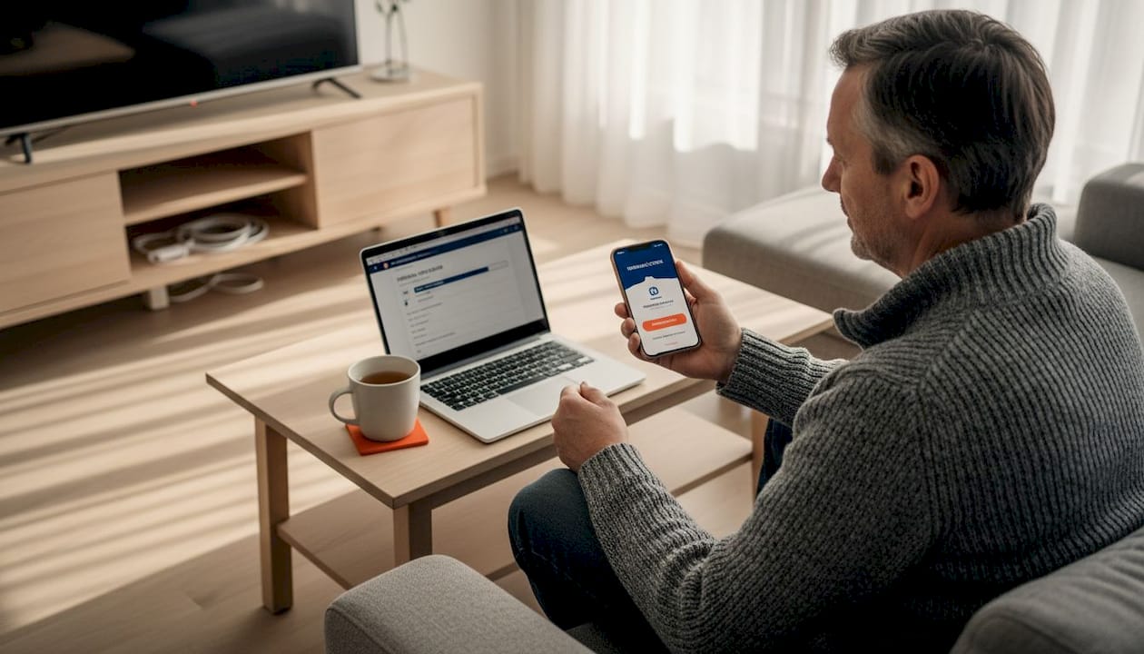 Man ser över sitt wifi och sin router hemma