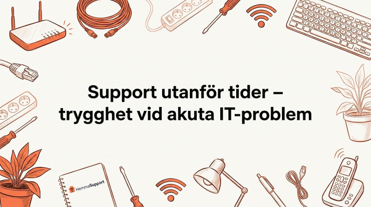 Egenritad omslagsbild med teknikinspirerade detaljer i hörnen