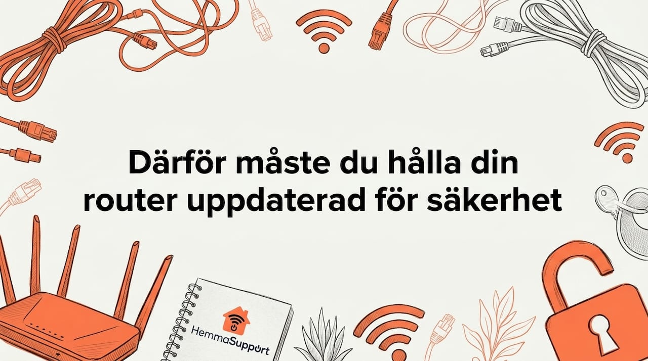 Routrar och säkerhetslås som snygga detaljer kring rubriken