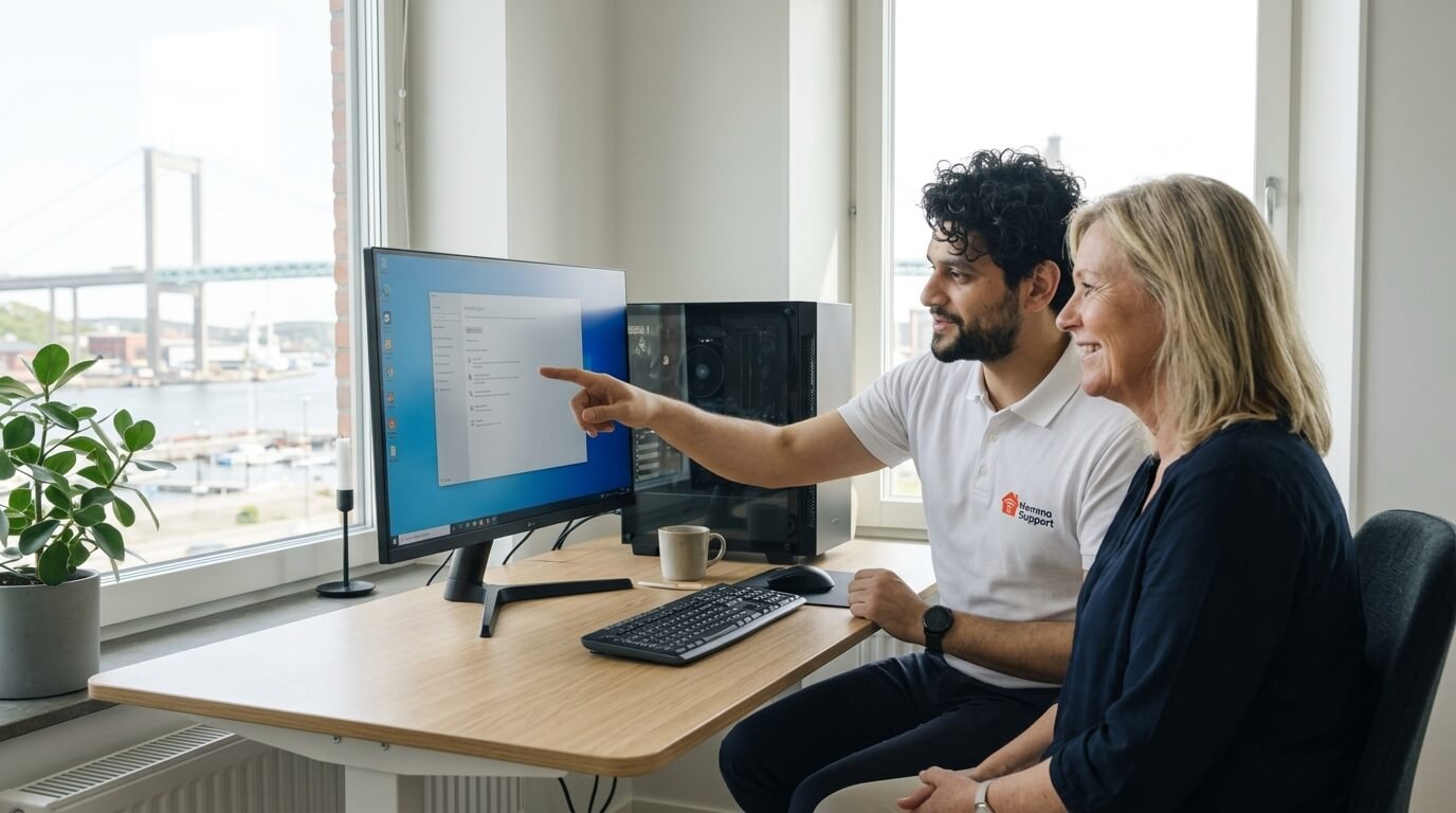 HemmaSupport tekniker ger hjälp med datorn hemma i Göteborg