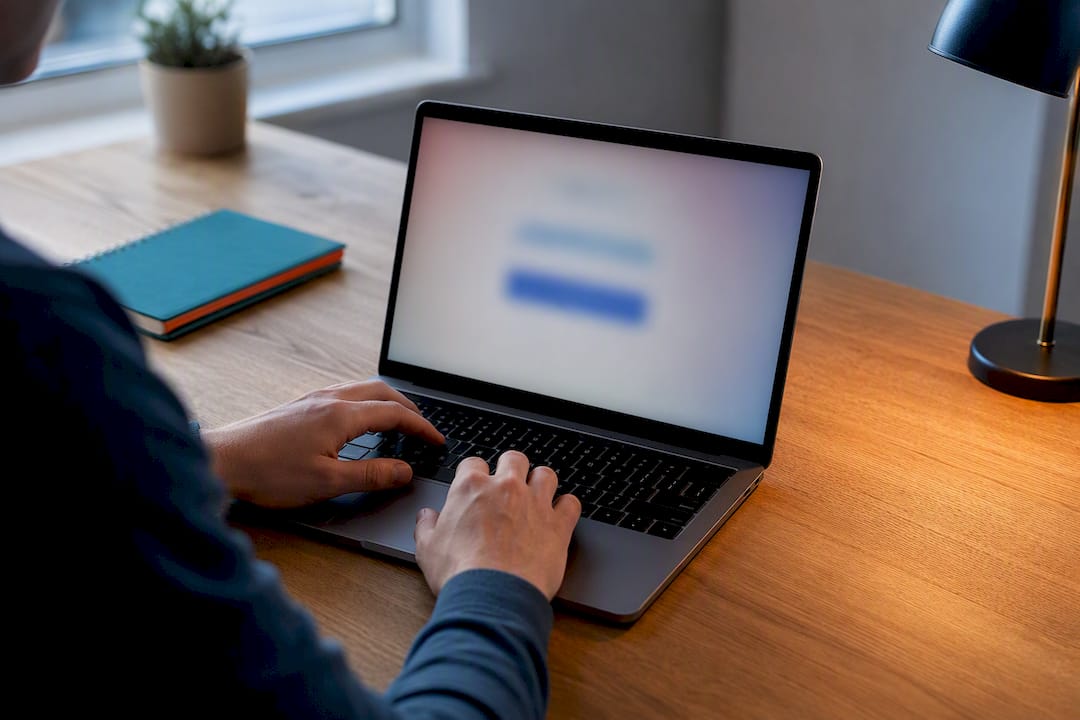 Person lägger till Gmail-konto i Outlook