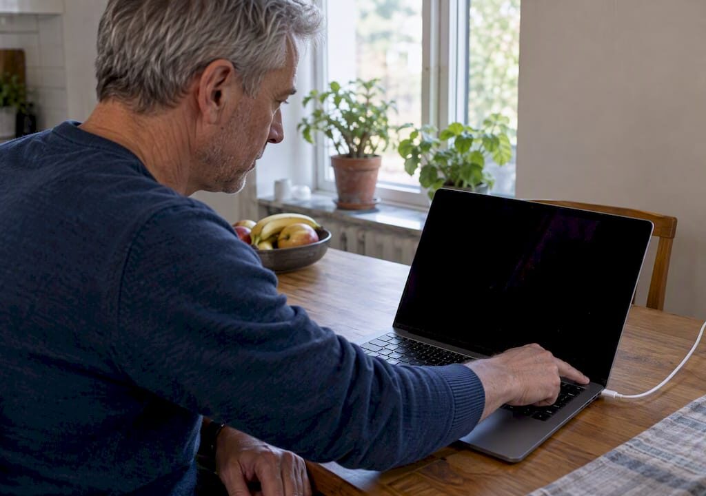 Någon testar en Mac med mörk skärm