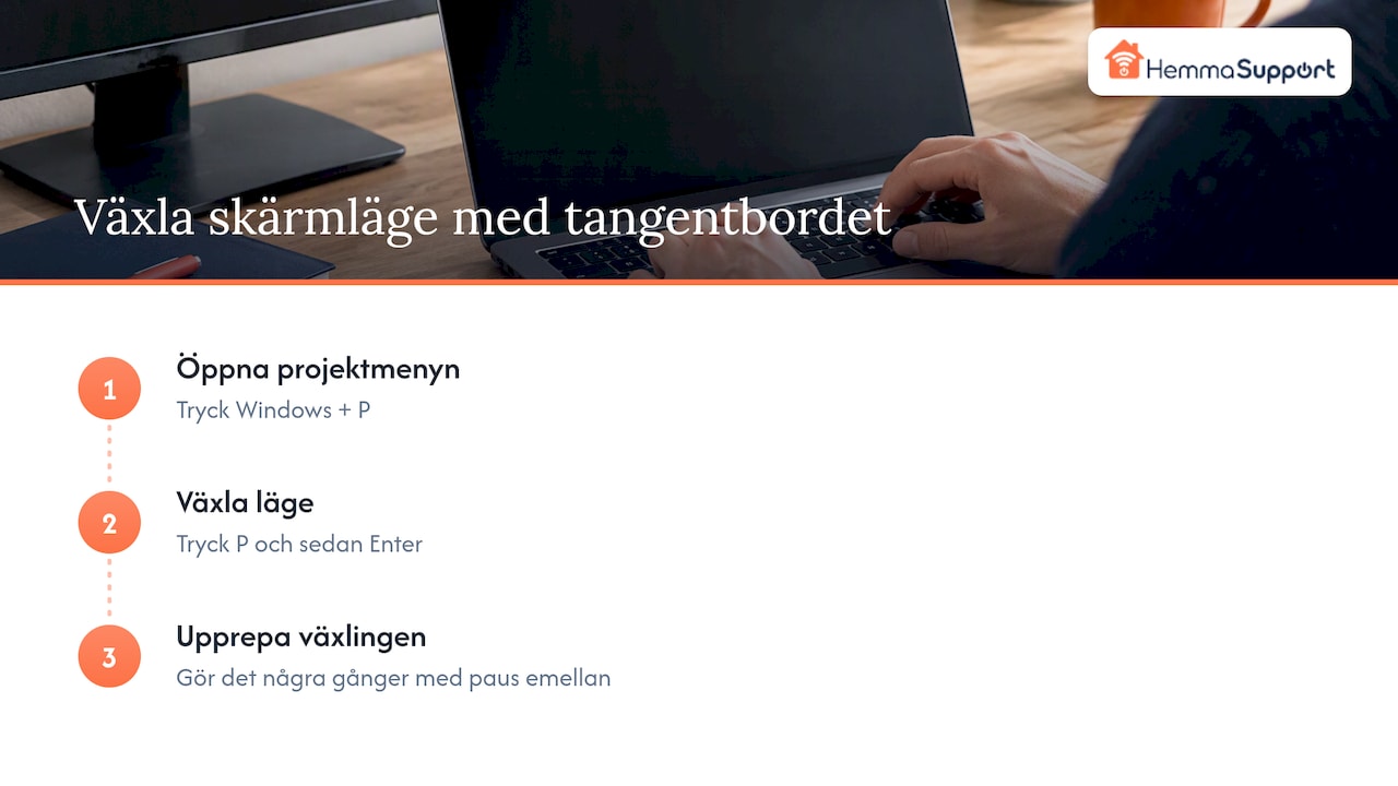 Tangentsekvens växlar mellan Windows skärmlägen